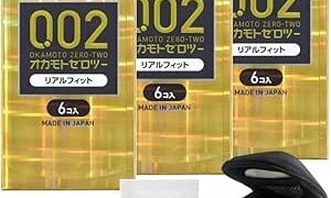 コンドーム – 【3個セット】 オカモト ゼロツー 0.02ミリ ポリウレタン (PU) リアルフィット 6個入り + オリジナル…