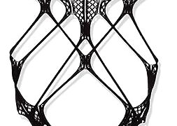 [R-Dream] フィッシュネット ボディストッキング タイツ 穴あき オープンクロッチ ランジェリー