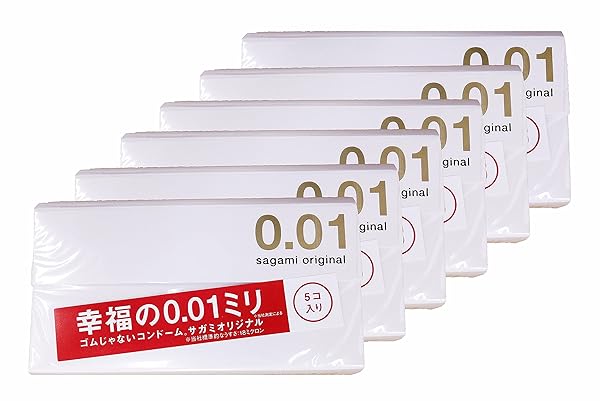 コンドーム – サガミオリジナル0.01　５個入り×6個セット 無香 ポリウレタン (PU)