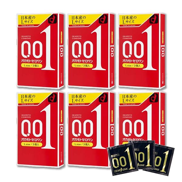 コンドーム – 【６箱】オカモトゼロワン0.01ミリLサイズ 3個入りx6箱(4547691775122-6)