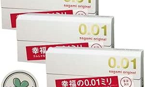 サガミオリジナル コンドーム 幸福の0.01mm 5個入×3 ゴムじゃないコンドーム Ｃｌｏｖｅｒオリジナルステッ…