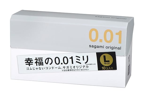 サガミオリジナル 【単品】 001 コンドーム 薄型 ポリウレタン製 0.01ミリ Lサイズ 10個入 サガミオリジナル 【単品】 001 コンドーム 薄型 ポリウレタン製 0.01ミリ Lサイズ 10個入