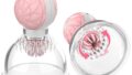 バイブ 乳首ローター 【 360度回転+手動式吸引ポンプ+2種ブラシ】 おっぱいカップ 乳首攻め 乳首開発 バスト…