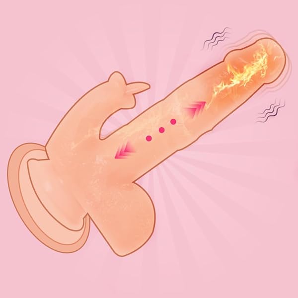 ディルド 電動 バイブ 女性用【7種強力舌舐め+10種類ピストン 振動+高速伸縮回転+遠隔操作】二点同時責め 全長…