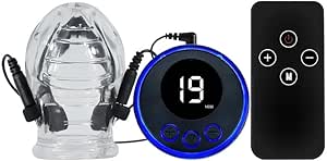 ローター – ペニスリング 男性用 電動オナホ 亀頭責め 【亀頭と裏筋を同時責め+8種電気電流+19種強度調整可能+15 M遠隔操作】