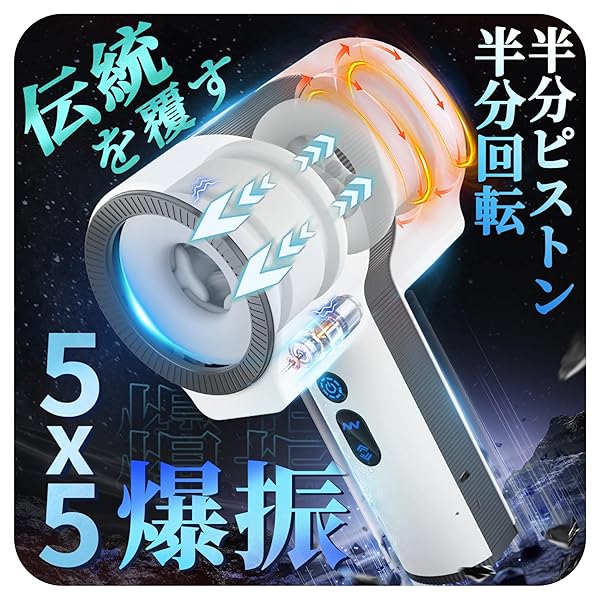 【多機能全能貫通KING!】オナホ 電動オナホール おなほ 分離式ホール 双方向タイプ【5種ピストン+5種回転+5…