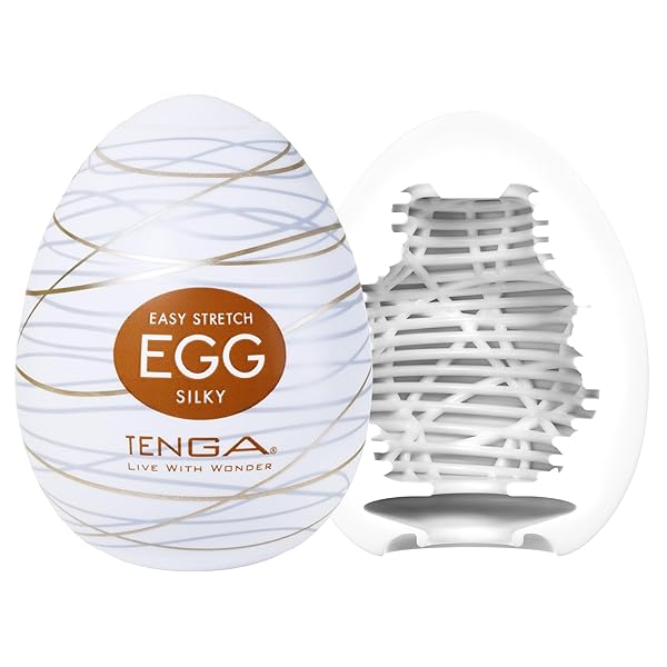 ホール – TENGA テンガ エッグ シルキー サイズフリー 男女兼用 使い捨て ローション付き