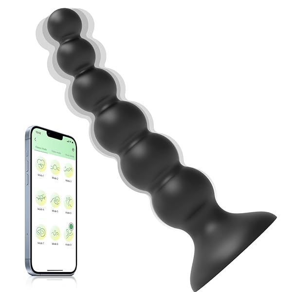 アナルバイブ 電動アナルビーズ スマホ操作可能 アナル開発 遠隔バイブレーター 男女兼用【ワンボタンで9振動制御】…