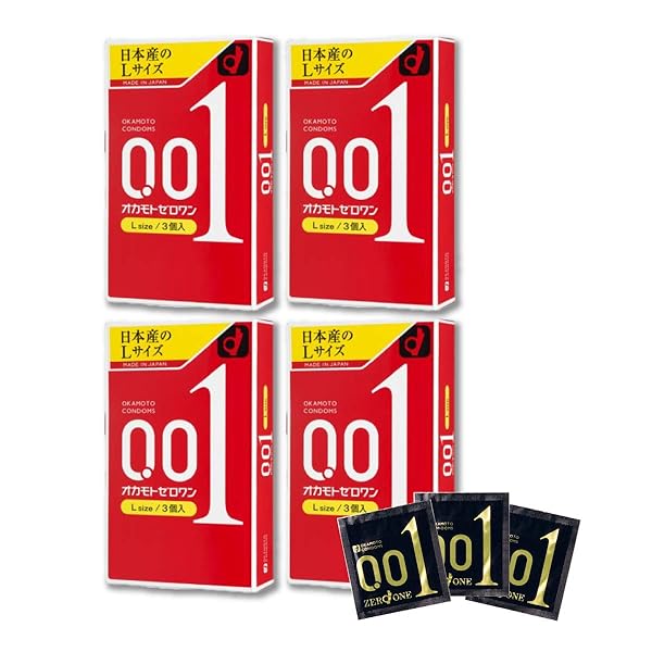 コンドーム – 【４箱】オカモトゼロワン0.01ミリLサイズ 3個入りx４箱(4547691775122-4)