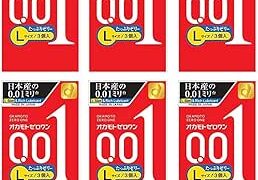 コンドーム – オカモト ゼロワン 0.01ミリ Lサイズたっぷりゼリー 3コ入×6個 スティックローション付き