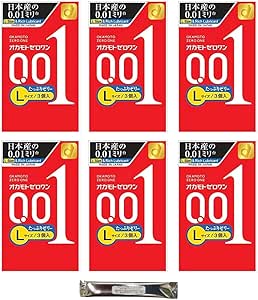 コンドーム – オカモト ゼロワン 0.01ミリ Lサイズたっぷりゼリー 3コ入×6個 スティックローション付き