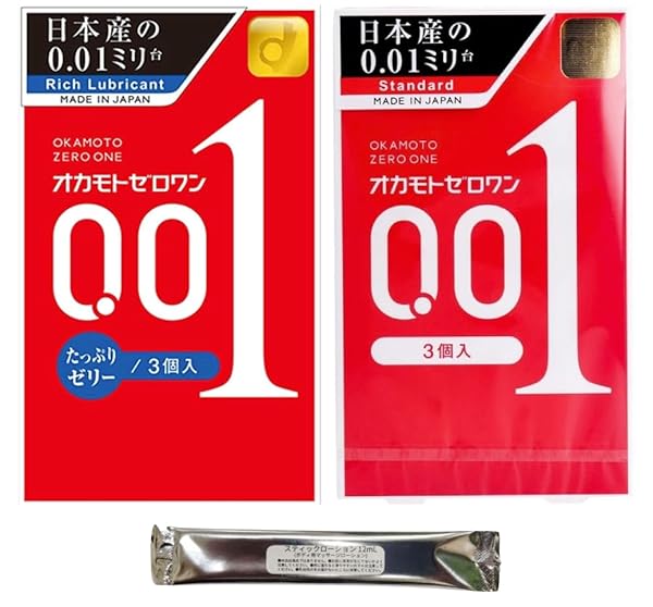 オカモトゼロワン 001（3個入） ＆ 001たっぷりゼリー （3個入） コンドーム 0.01ｍｍ 避妊具 スキン…