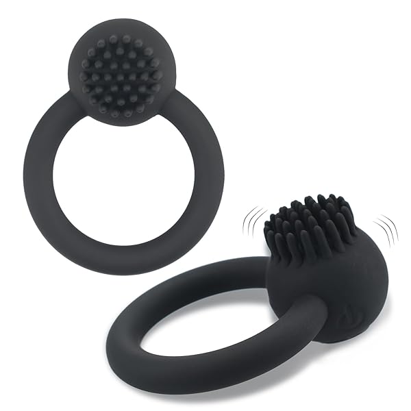 ペニスリング コックリング 亀頭バイブ 【10種振動・クリ責め・強力振動】 電動バイブ 男性向け シリコン製 小型…