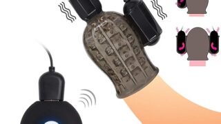 ペニスリング 亀頭責め 亀頭刺激 ダブルローター 12種振動 モード ペニストレーニング 2種類 装着型 ダブルロ…