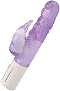 ディルド – サイレントスプラッシュ③ コードレス（パープル）静音設計 無段階調整 全長195mm 太さ30mm 単四電池3本仕…