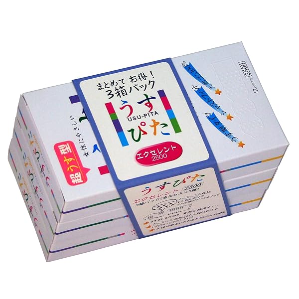 コンドーム うすぴた 2500 12個入×3箱 (計36個入)