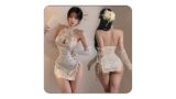 中華風 セクシー ランジェリー 2点セット（チャイナドレス+Ｔバック）｜フリーサイズ レディース コスプレ衣装｜刺…