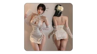 中華風 セクシー ランジェリー 2点セット（チャイナドレス+Ｔバック）｜フリーサイズ レディース コスプレ衣装｜刺…