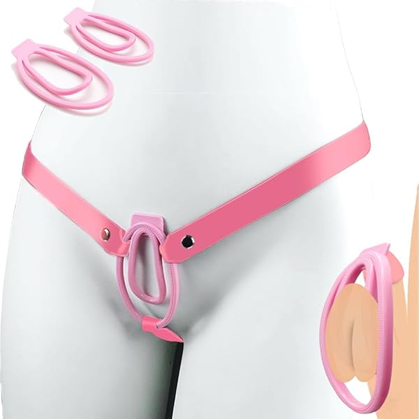 2個貞操帯 男の娘用 ストラップで着用可能 ピンク 貞操帯 フラット 貞操体 男の娘smグッズ 拘束セット 貞操具…