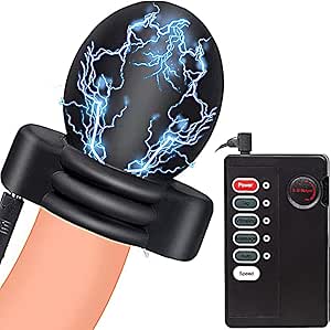 ペニスリング 男性用 ローター 亀頭責め 【3種電気 亀頭と裏筋を同時責め 電流強度調整可