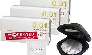 【3個セット】 コンドーム 0.01 5個入 + オリジナルコンドームケース + ペペ ローション プロローグ 7ml