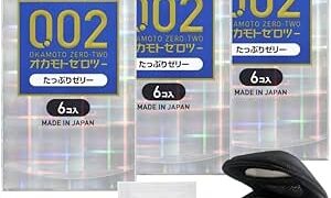 【3個セット】 オカモトコンドームズ オカモトゼロツー0.02 たっぷりゼリー 6コ入 + オリジナルコンドームケ…