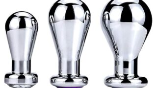 ディルド – 3点セットアナルブラグ アナルビーズ バルーン型 台座に宝石飾り あなるぶらぐ 金属 あなるプラグ 男性用 女性用…