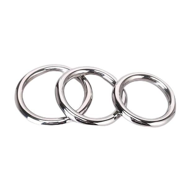 コックリング ペニスリング 男性用 金属製 包茎リング 内径40mm, 45mm, 50mm 3点セット