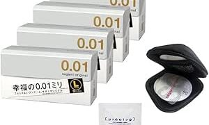 【4個セット】 サガミオリジナル コンドーム 0.01 10個入 + オリジナルコンドームケース + ペペ ローシ…