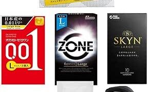 【4個セット】究極のＬサイズ セット サガミオリジナル オカモト ZONE SKYN ＋オリジナルコンドームケース…