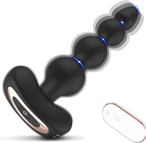 ディルド – 【4連ビーズ、アナル開発】アナルプラグ アナルビーズ アナルバイブ 前立腺バイブ 【 9振動パターン＆4連アナルビ…