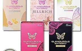コンドーム グラマラスバタフライ 5箱セット ホット モイスト 0.03 モイスト ジェルリッチ メルティ ジェク…