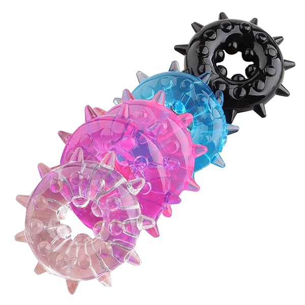 コックリング シリコン製 5点セット ペニスリング 男性用 イボ付き アダルトグッズ 防水 高弾力 締め付け感 リング