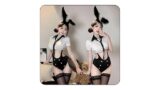 [5点セット] セクシー バニーガール コスチューム 逆バニー コスプレ 可愛い エッチ 背中あき 過激デザイン …