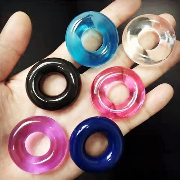 ペニスリング コックリング 6点セット 高弾力 締め付け感 シリコン製 アダルトグッズ 大人のおもちゃ 7 col…