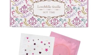 ラブコスメ ラブミルフィーユ ホットタイム 8個入り （ コンドーム 温感タイプ ゴム 0.03 ）