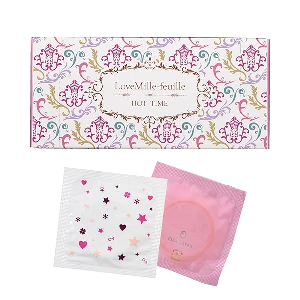 ラブコスメ ラブミルフィーユ ホットタイム 8個入り （ コンドーム 温感タイプ ゴム 0.03 ）