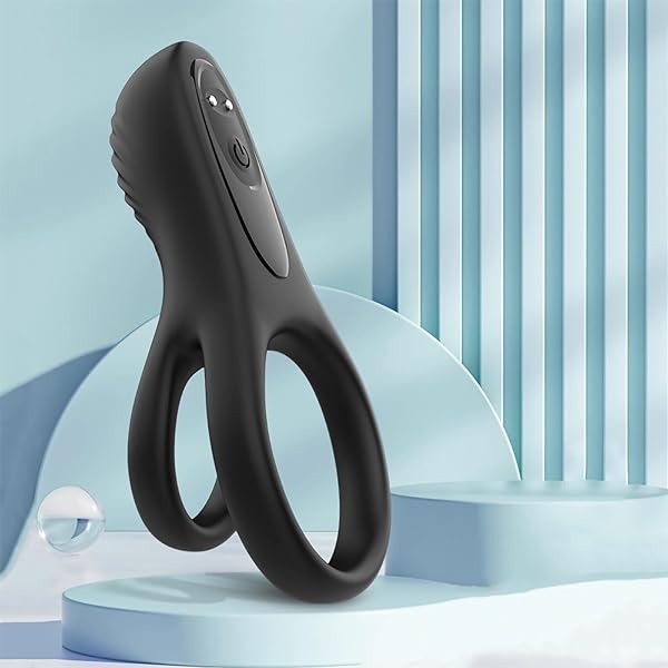 シリコン製 バイブ付き コックリング – 9段階振動モード・静音設計・防水仕様 男女兼用 ぺ二スリング 磁着充電 …