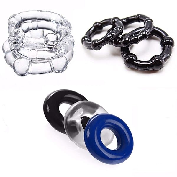 コックリング シリコンリング 9個セット ペニス リング 弾力 男性用器具 メンズ 器具