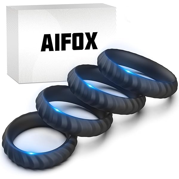 AiFox ペニスリング コックリング 4点セット 日本方にぴったり 高弾力シリコン 男性用オナニーリング ペニス…