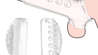 AiFox ペニスサック ペニスリング 陰茎袖 男性用 2点セット ペニス拘束具 高弾性 束縛 透明色 防水 摩擦…