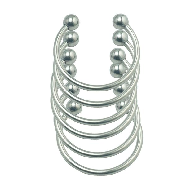 Alip ペニスリング 男性用 開放式コックリング金属 着脱やすい ボール付き25Mm-40Mm直径6サイズセット…