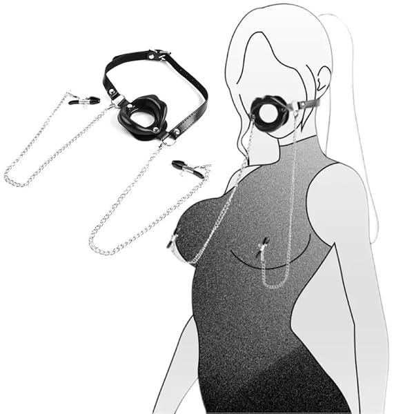Amazon – BAOQISHAN smグッズ sm 拘束具 口枷 乳首 クリップ 乳首チェーンアイマスク付き口枷セット 固定用リ…