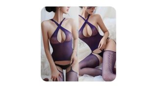 [BabaraBerry] ボディストッキング クロッチレス 網タイツ セクシーランジェリー コスプレ エッチ 過…