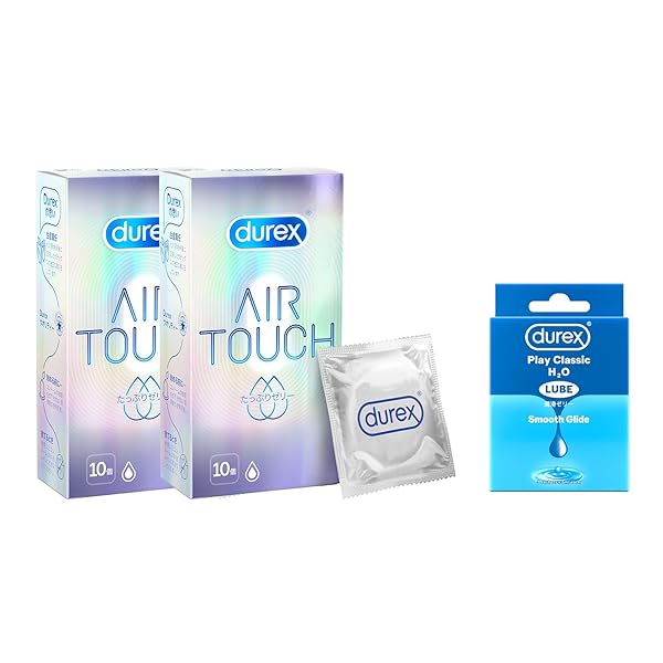 Durex デュレックス コンドーム エアタッチ たっぷりゼリー 10個入 2箱 ラテックス製 こんどーむ + 試…