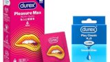 Durex デュレックス コンドーム プレジャーマックス ピンク 6個入り こんどーむ + 試供品付き(デュレック…
