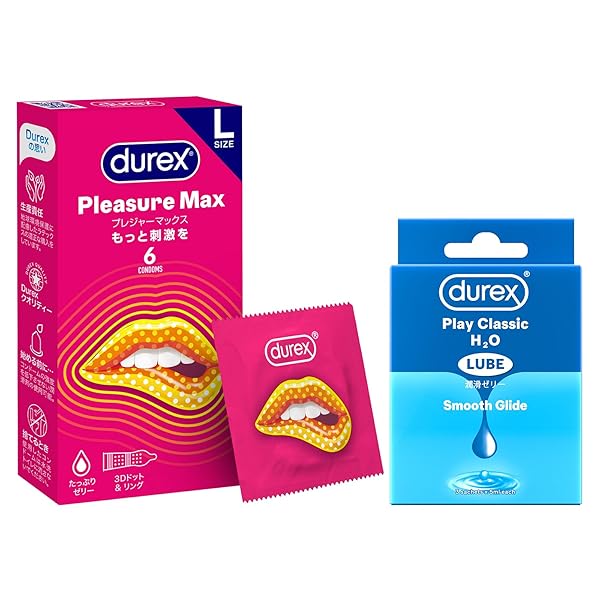 Durex デュレックス コンドーム プレジャーマックス ピンク 6個入り こんどーむ + 試供品付き(デュレック…