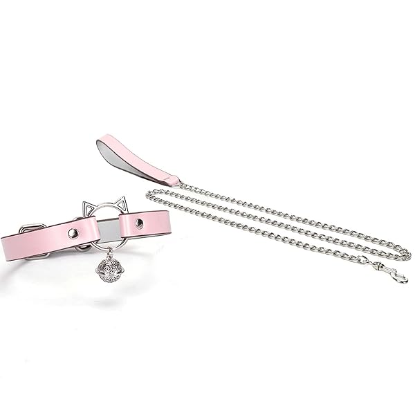 SM – Emoi 首輪 人間 sm リード付き 女子 チョーカー 鈴 ファッション 可愛い 猫耳 吊り輪 地雷系 コスプレ…