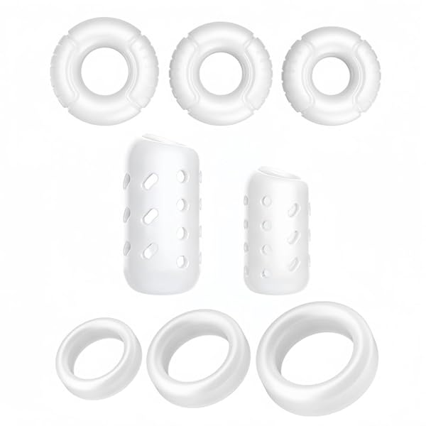 GOODLAND コックリング 包茎リング ペニスリング 通気孔 8点セット 通気性100% 快適 昼间用＆夜間用…