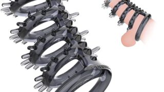 三丸 ペニスリング ペニスサック コックリング 陰茎袖 疣付き 突起 包茎 Gスポット&膣刺激 粒子と棘 多重束縛…